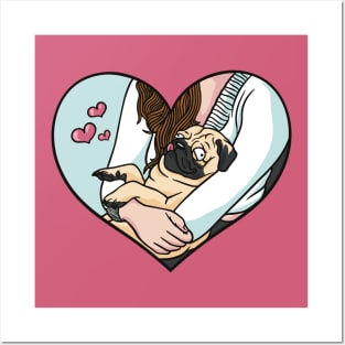 Cute Cartoon Pug // Pug Lover Posters and Art